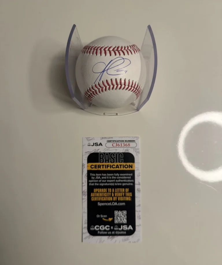 Ozzie Albies Atlanta Braves Autographed Baseball Star JSA COA
