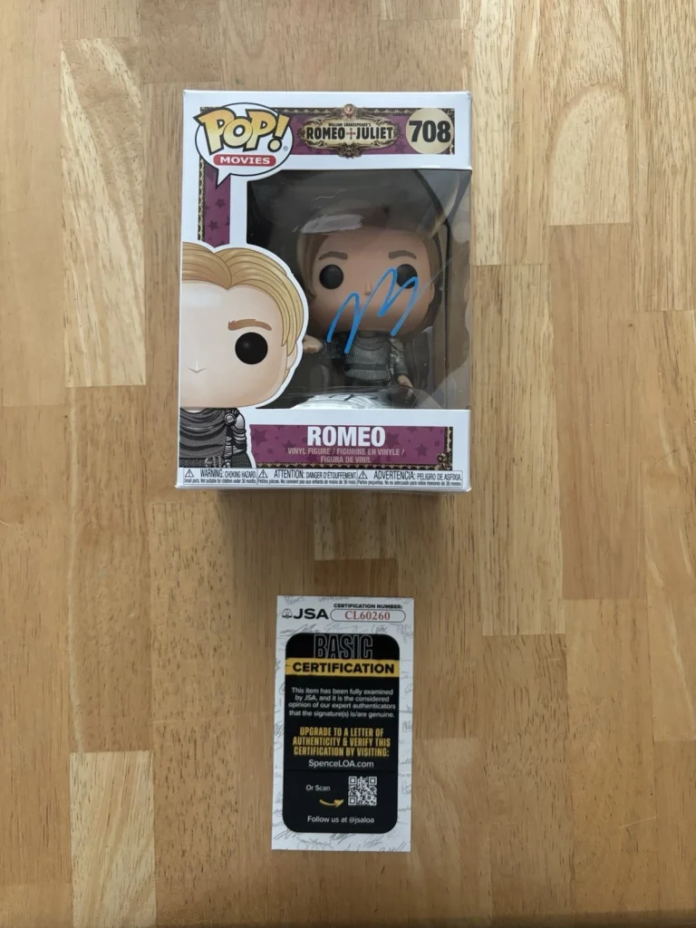 Leonardo DiCaprio Romeo & Juliet Signed Autographed #708 Funko Pop JSA Coa