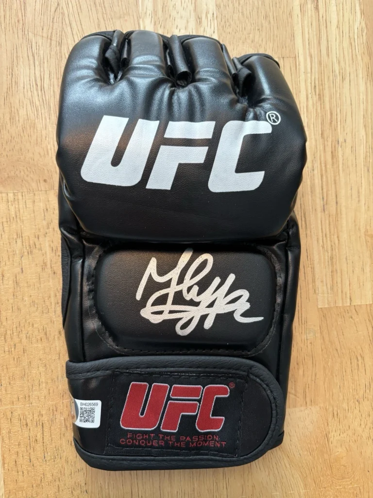 Said Nurmagomedov Signed Autographed MMA Glove UFC Beckett COA