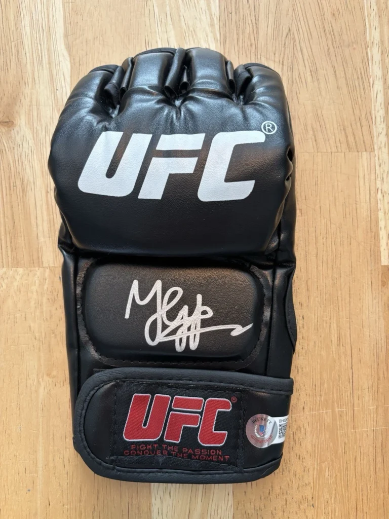 Said Nurmagomedov Signed Autographed MMA Glove UFC Beckett COA