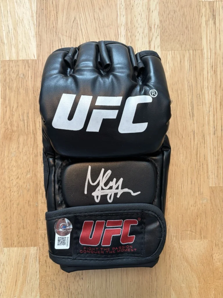 Said Nurmagomedov Signed Autographed MMA Glove UFC Beckett COA