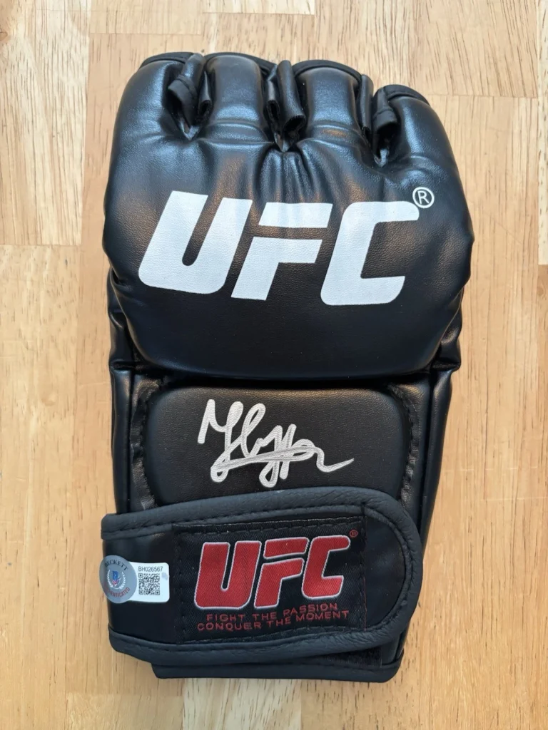 Said Nurmagomedov Signed Autographed MMA Glove UFC Beckett COA