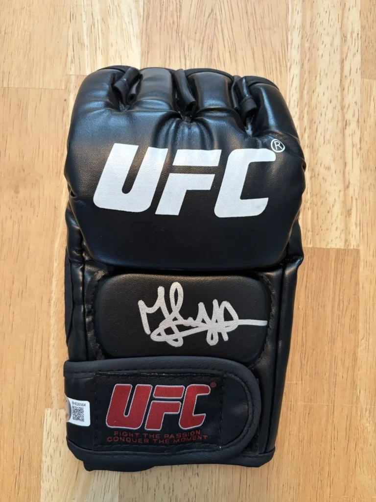 Said Nurmagomedov Signed Autographed MMA Glove UFC Beckett COA