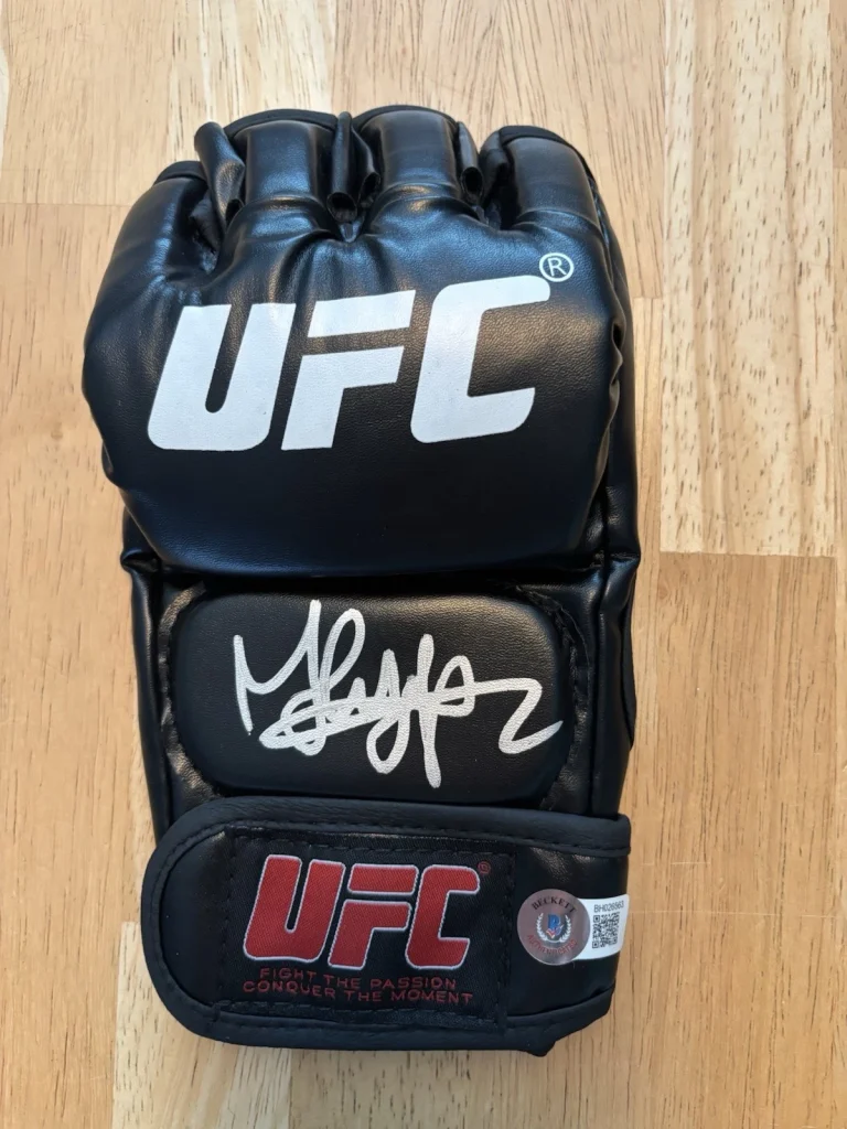 Said Nurmagomedov Signed Autographed MMA Glove UFC Beckett COA