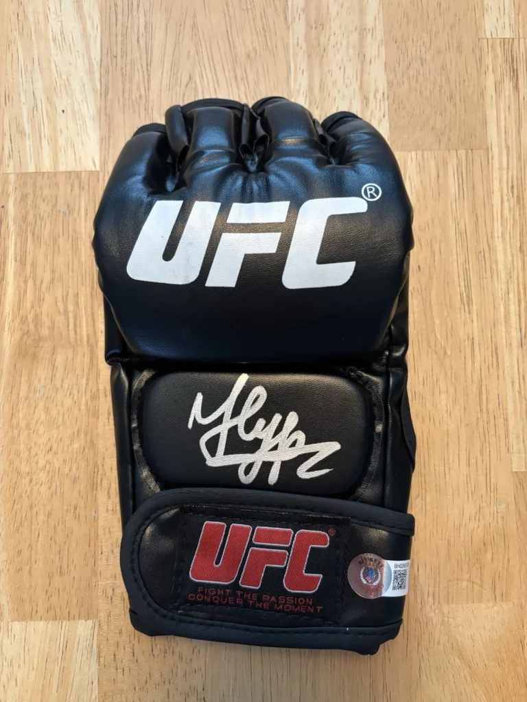 Said Nurmagomedov Signed Autographed MMA Glove UFC Beckett COA