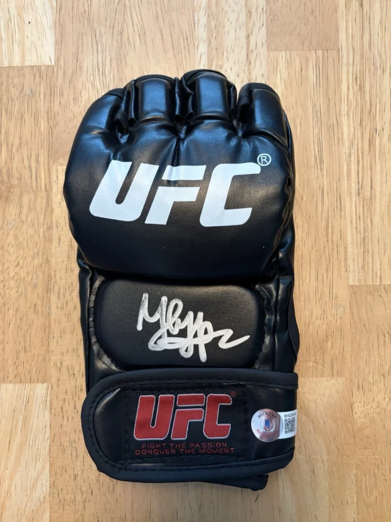 Said Nurmagomedov Signed Autographed MMA Glove UFC Beckett COA
