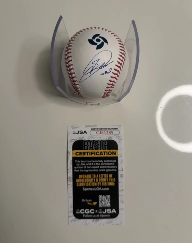 Shota Morishita Autographed 2026 World Baseball Classic Japan JSA COA
