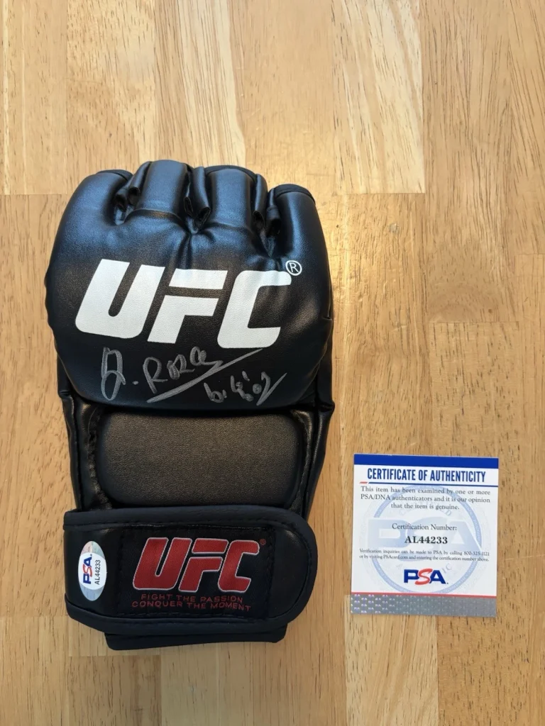 Jairzinho Rozenstruik Signed Autographed UFC Glove Heavyweight. Psa