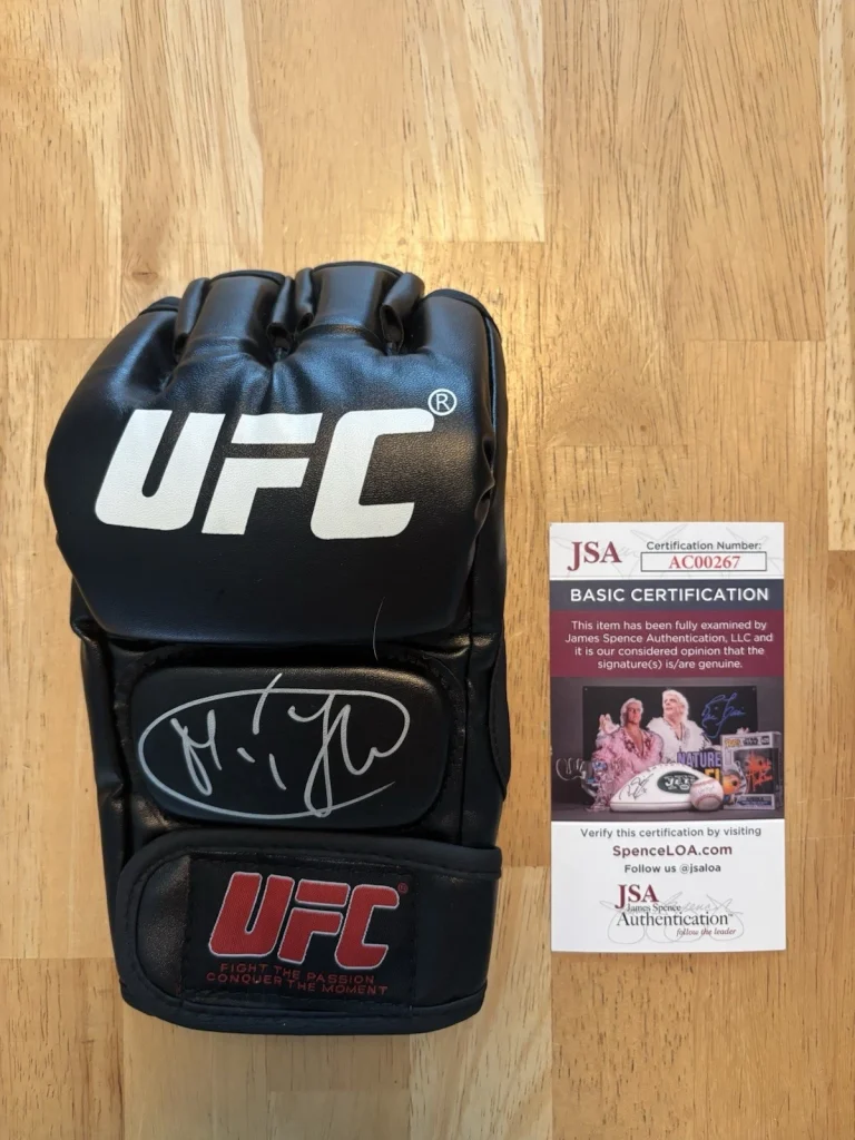 Marcin Tybura Signed Autographed UFC Glove MMA. JSA Coa
