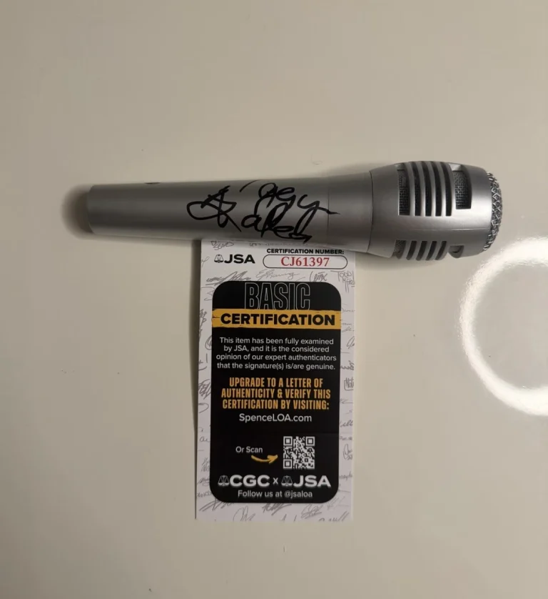 Iggy Azalea Rapper Autographed Microphone Fancy Black Widow JSA COA