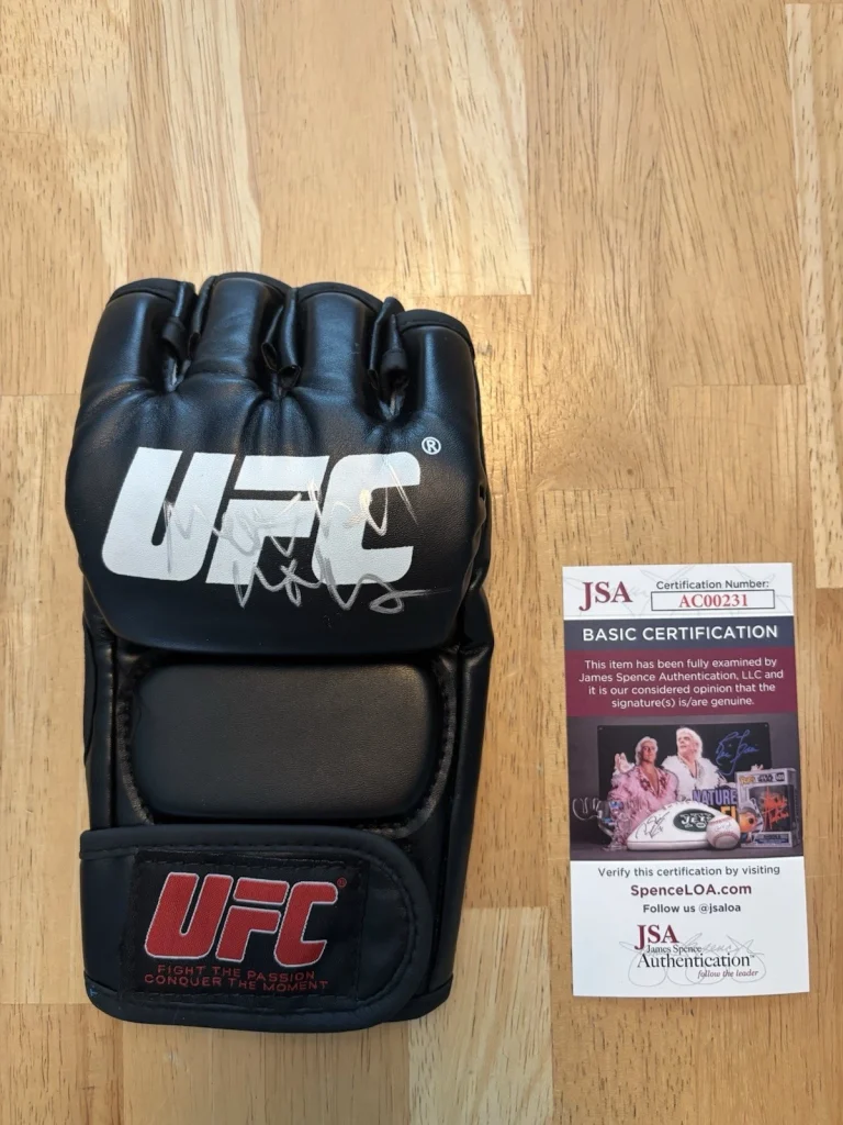 Molly Meatball McCann Signed Autographed UFC MMA Fight Glove. JSA Coa