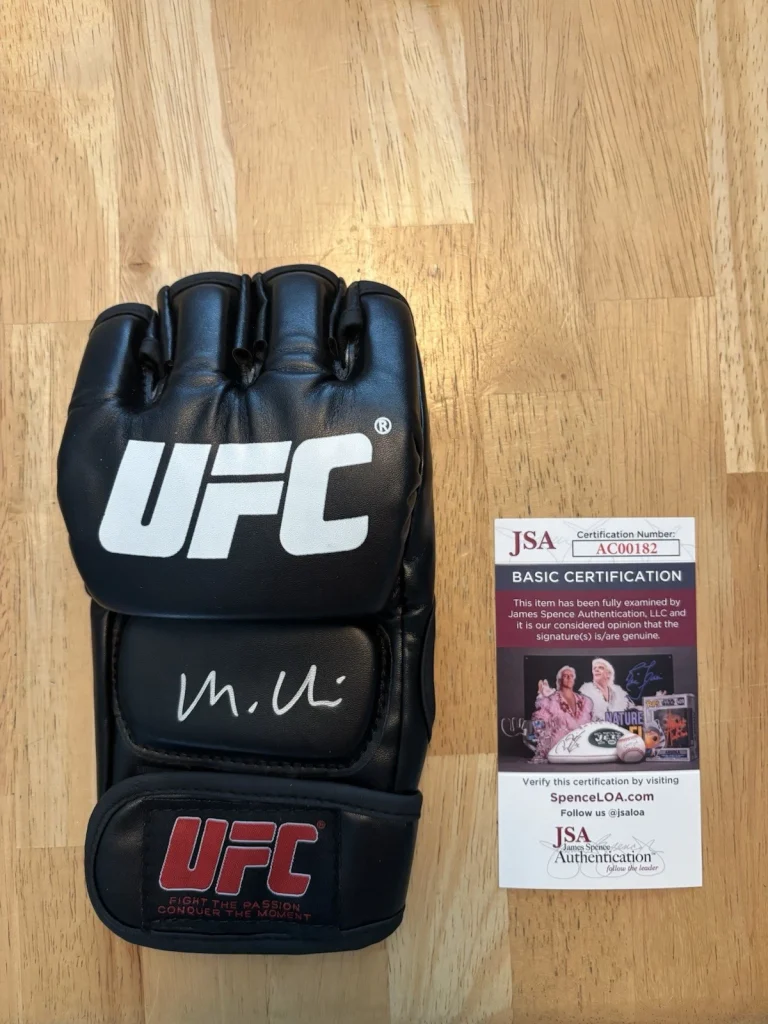 MACY CHIASSON AUTOGRAPHED SIGNED UFC MMA FIGHT GLOVE JSA COA