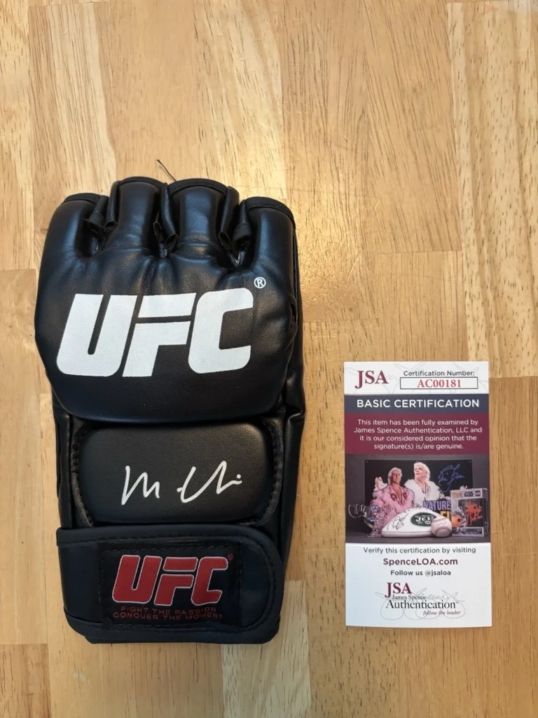 MACY CHIASSON AUTOGRAPHED SIGNED UFC MMA FIGHT GLOVE JSA COA