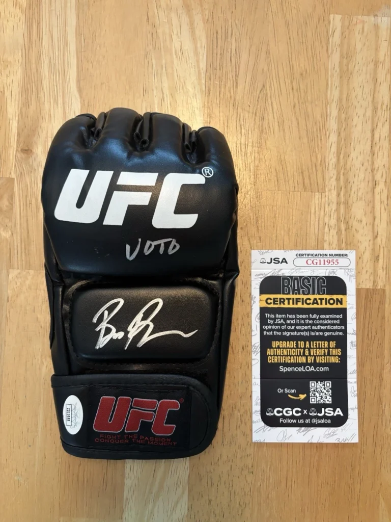 Bruce Buffer Autographed Signed Inscribed Glove MMA Voice Of The Octagon JSA COA