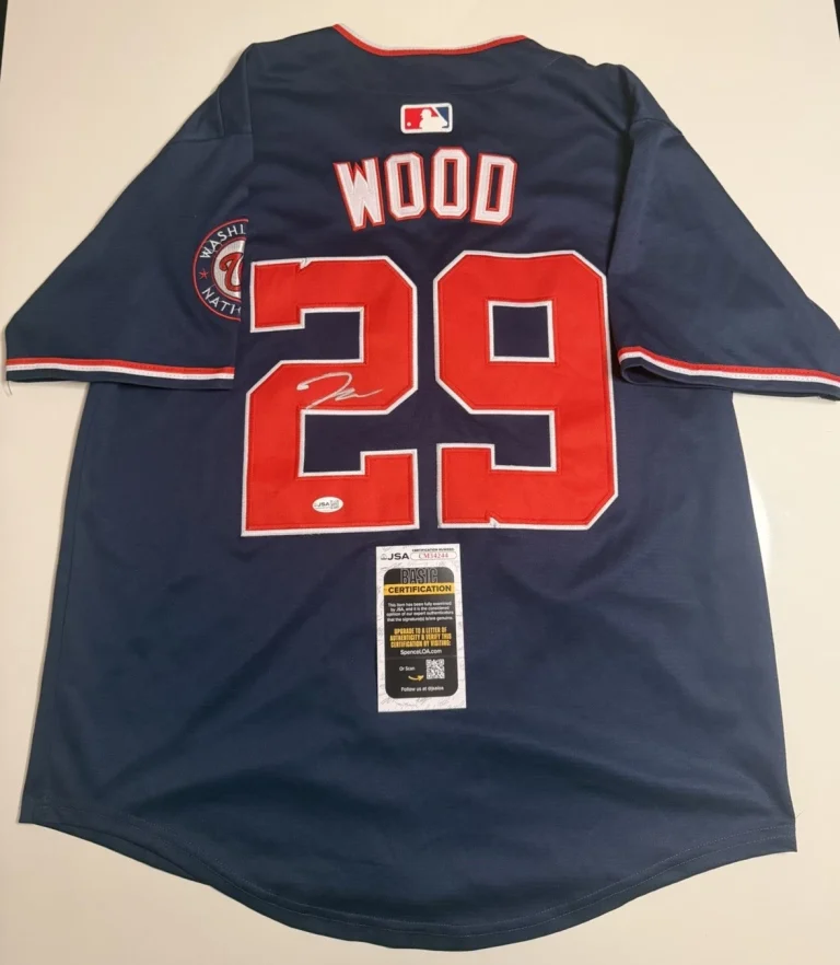 James Wood Washington Nationals Autographed Jersey Star JSA COA