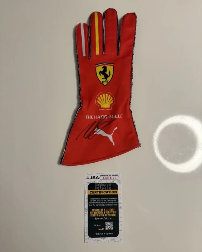 Charles Leclerc Autographed Scuderia Ferrari Glove Richard Millie JSA COA