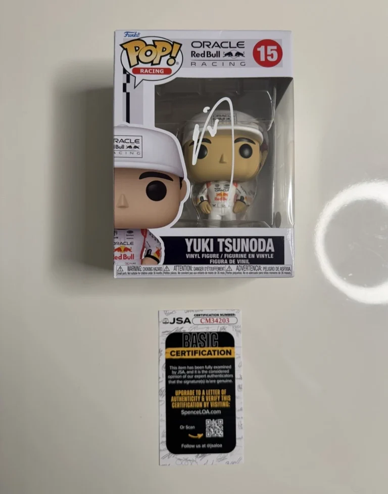 Yuki Tsunoda Oracle Red Bull Racing Autographed Funko Pop #15 JSA COA