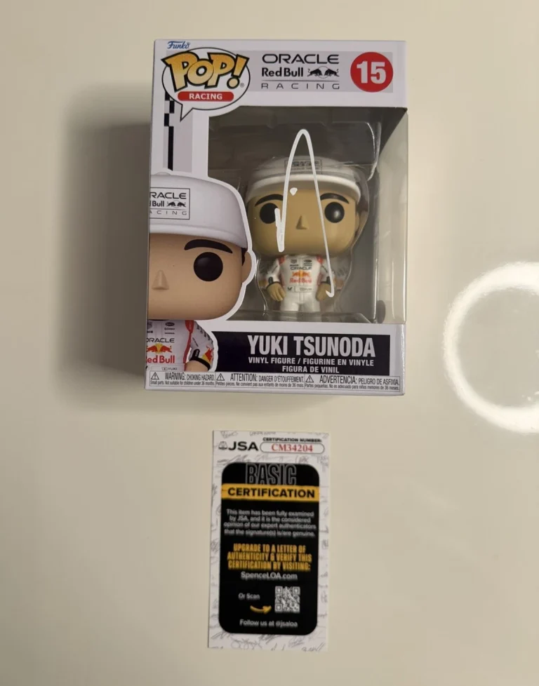 Yuki Tsunoda Oracle Red Bull Racing Autographed Funko Pop #15 JSA COA