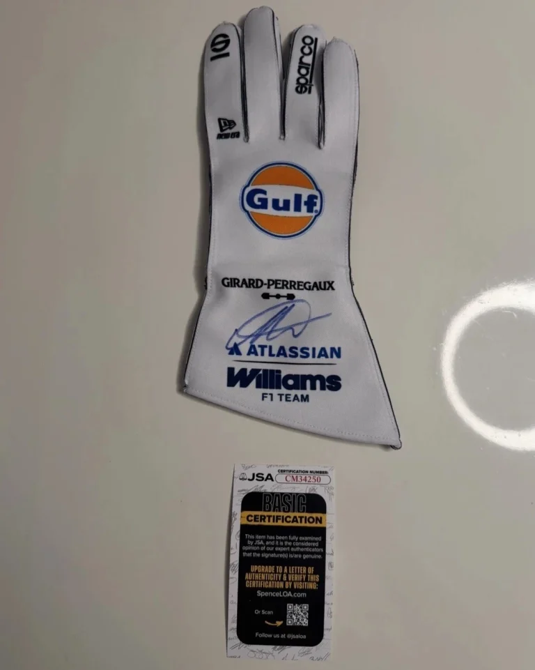 Alexander Albon Autographed Williams Racing Glove Formula 1 F1 JSA COA