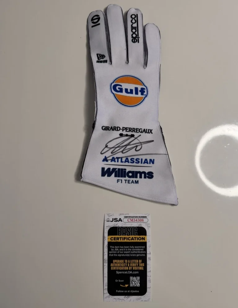 Alexander Albon Autographed Williams Racing Glove Formula 1 F1 JSA COA