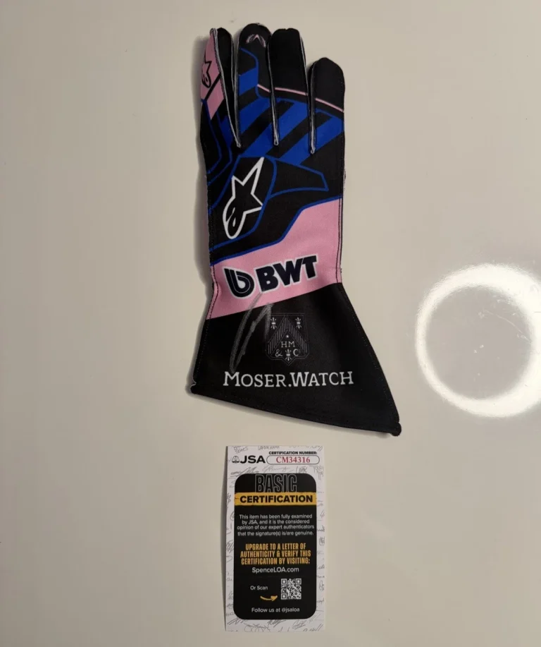 Pierre Gasly Autographed Alpine Racing Race Glove Formula 1 F1 Star JSA COA