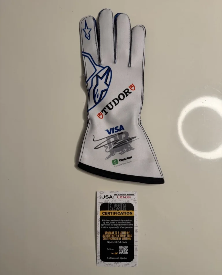 Liam Lawson Autographed Visa Cash App Racing Bulls Racing Glove Formula 1 JSA