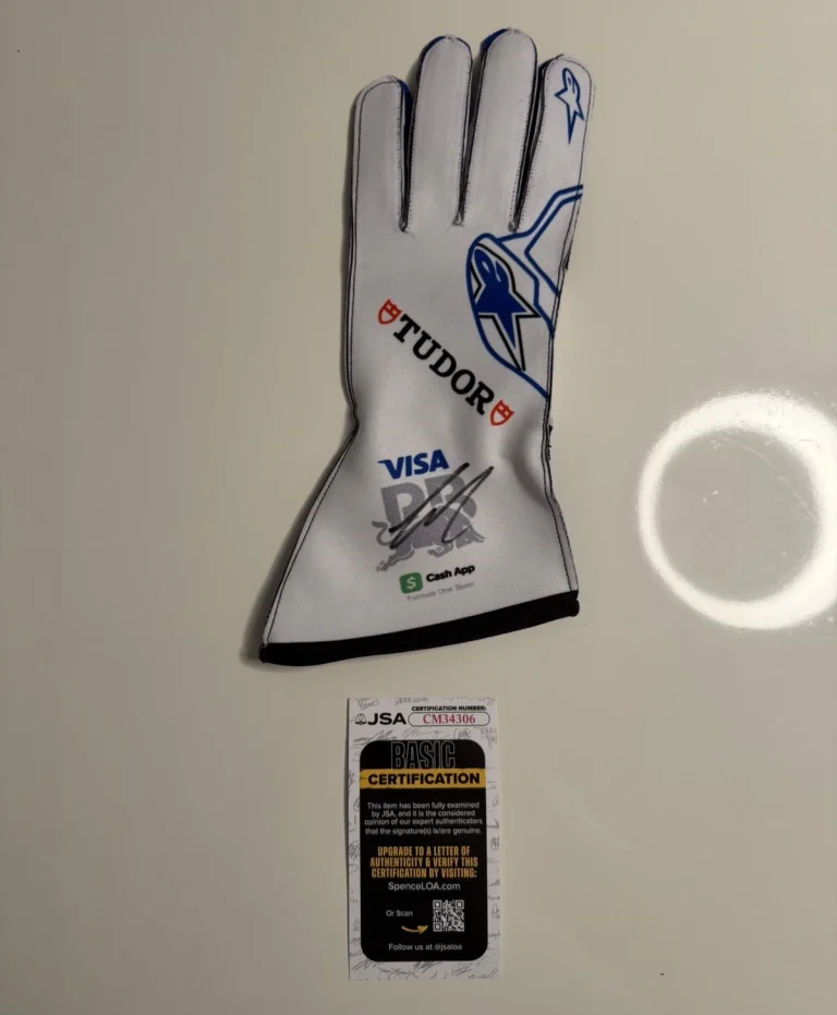 Liam Lawson Autographed Visa Cash App Racing Bulls Racing Glove Formula 1 JSA