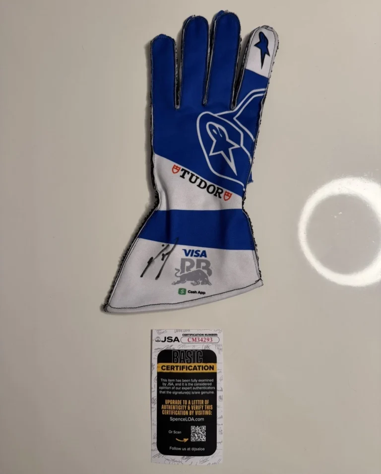 Yuki Tsunoda Autographed Visa Cash App Racing Bulls Racing Glove Formula 1 JSA