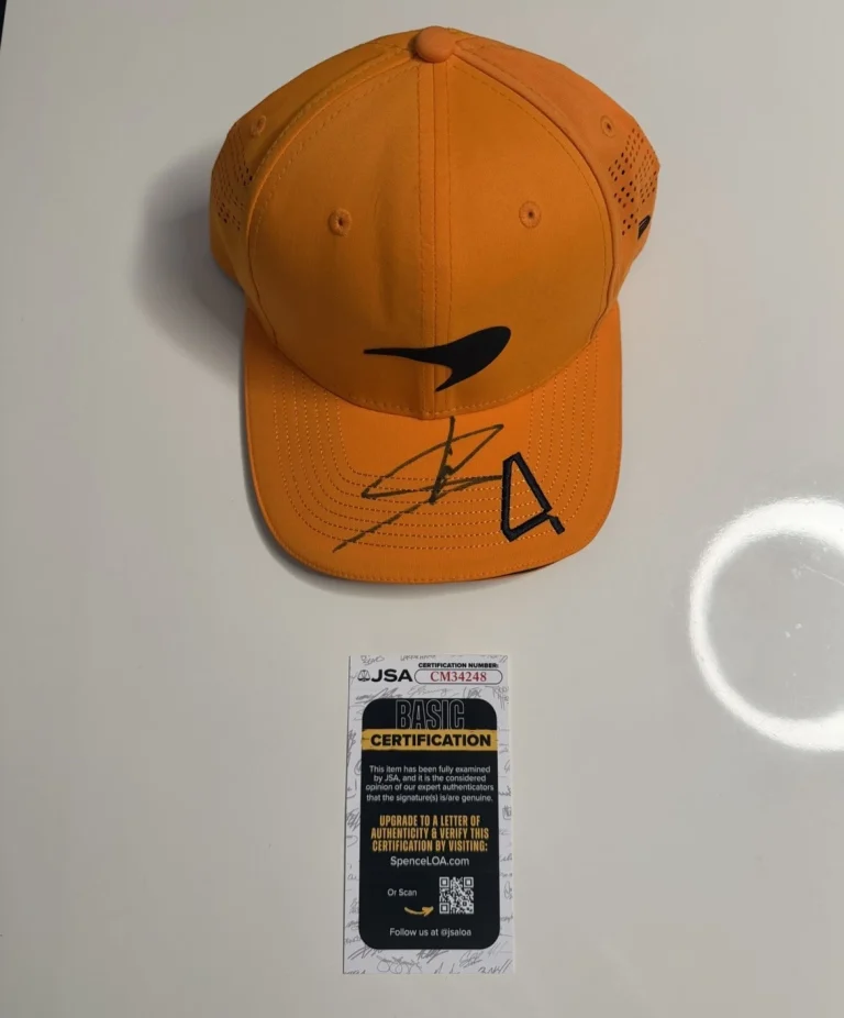 Lando Norris Autographed McLaren Formula 1 Racing Hat F1 Star JSA COA