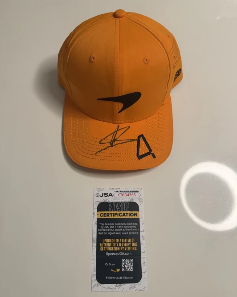Lando Norris Autographed McLaren Formula 1 Racing Hat F1 Star JSA COA