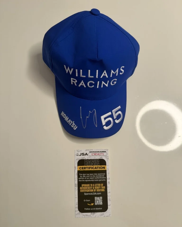 Carlos Sainz Autographed Williams Formula 1 Racing Hat F1 Star JSA COA