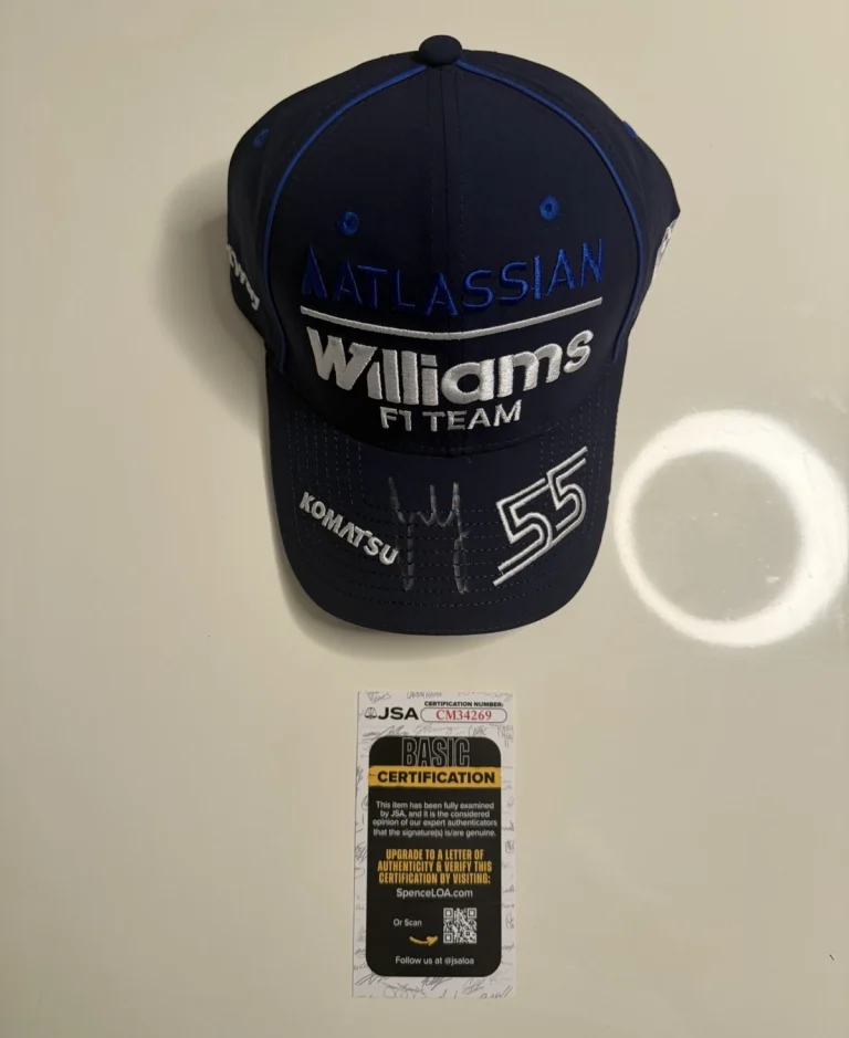 Carlos Sainz Autographed Williams Formula 1 Racing Hat F1 Star JSA COA