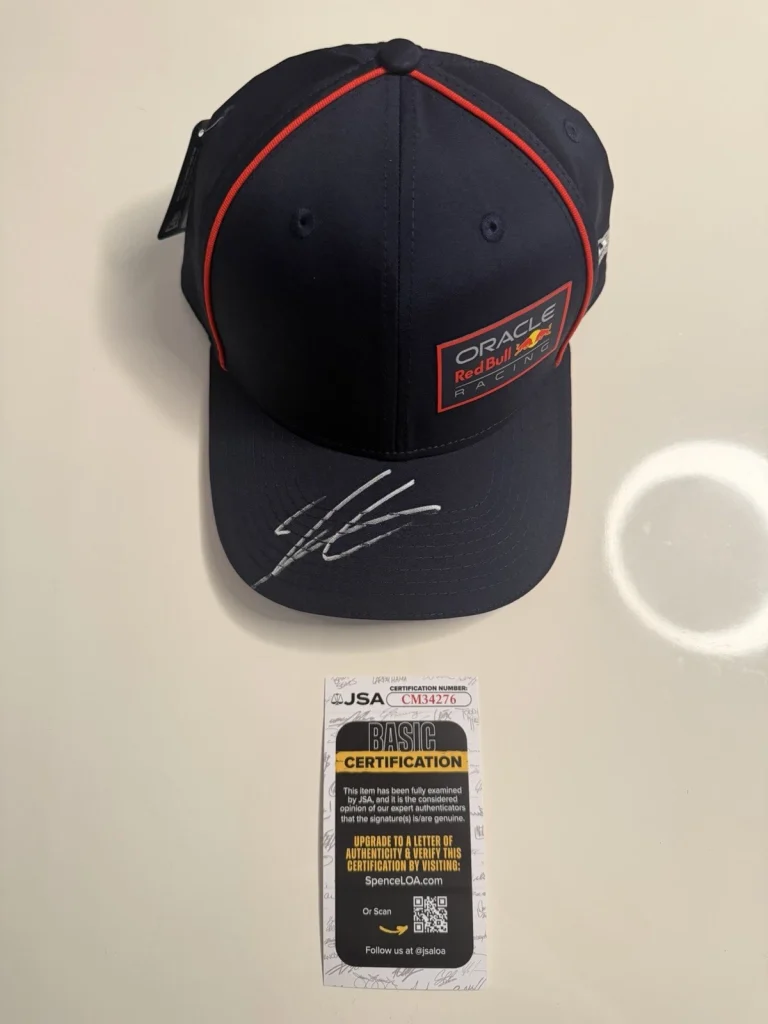 Isack Hadjar Autographed Oracle Red Bull Formula 1 Racing Hat F1 Star JSA COA