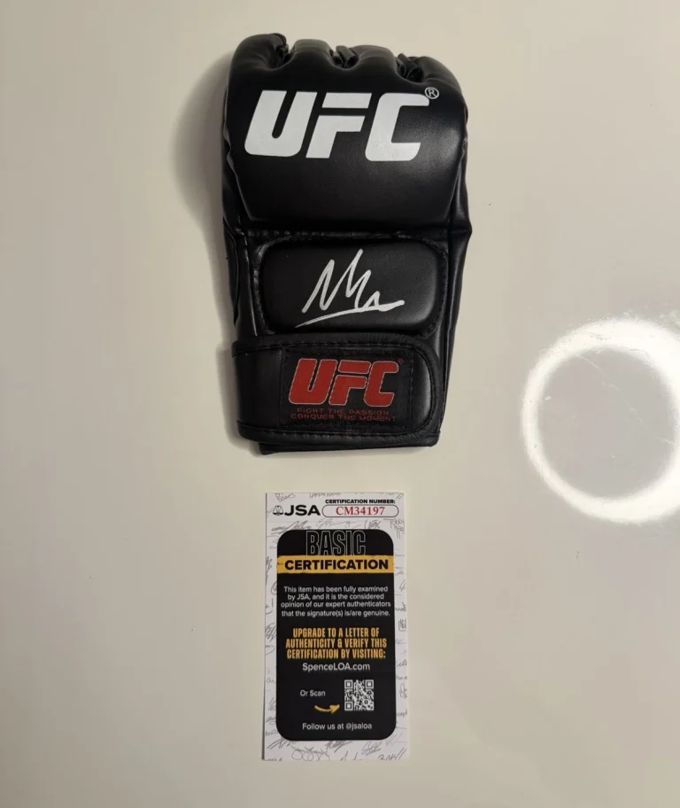 Movsar Evloev Fighter Autographed UFC MMA Glove JSA COA ￼