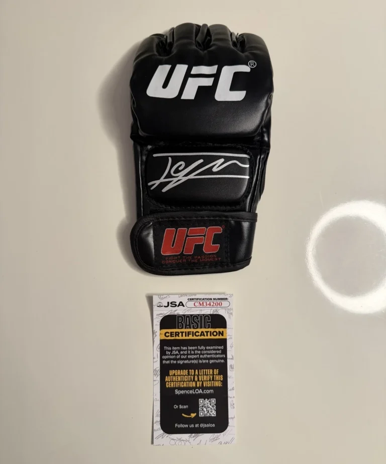 Ilia Topuria Fighter Autographed UFC Glove MMA Champ Rare JSA COA