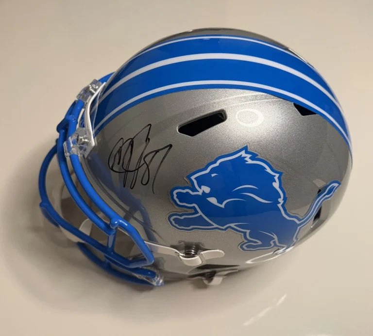 Calvin Johnson Detriot Lions Autographed Full Size Helmet Beckett