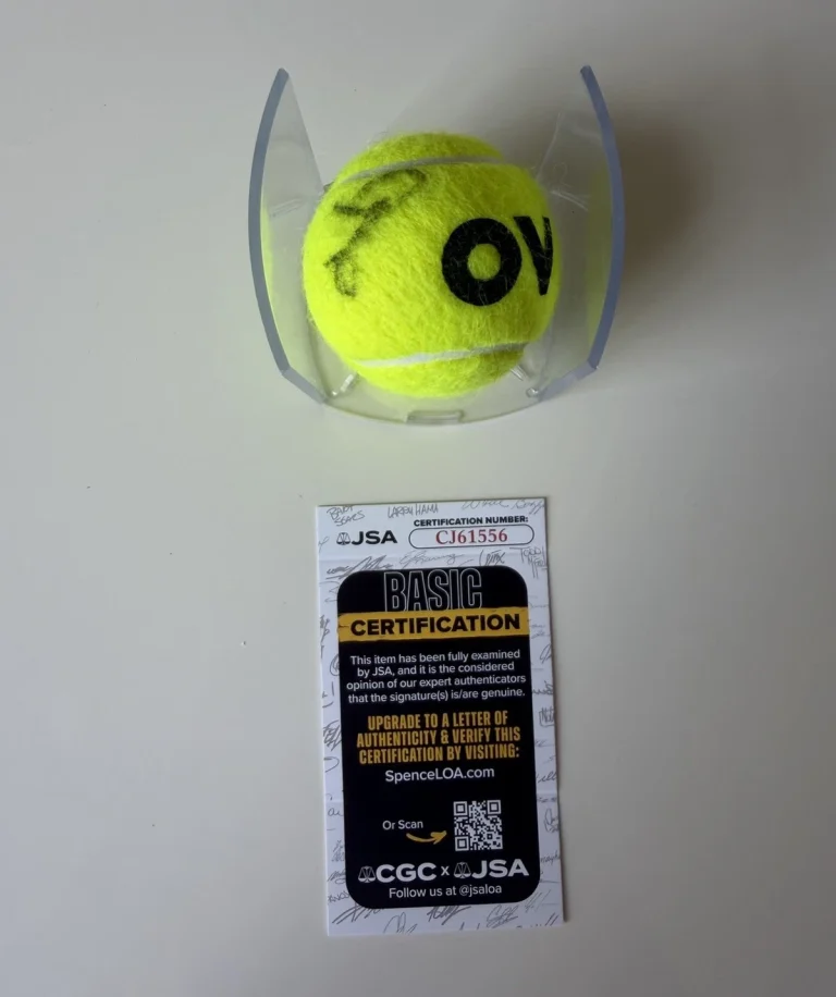 Jannik Sinner Autographed Australian Open Tennis Ball Star JSA COA