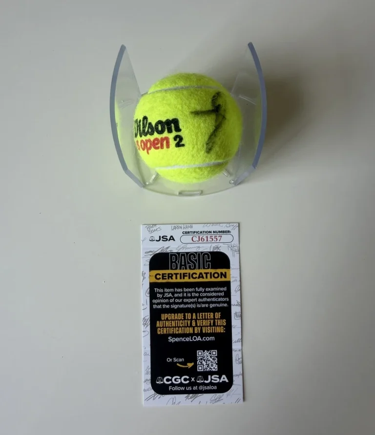 Jannik Sinner Autographed Wilson US Open Tennis Ball Star JSA COA