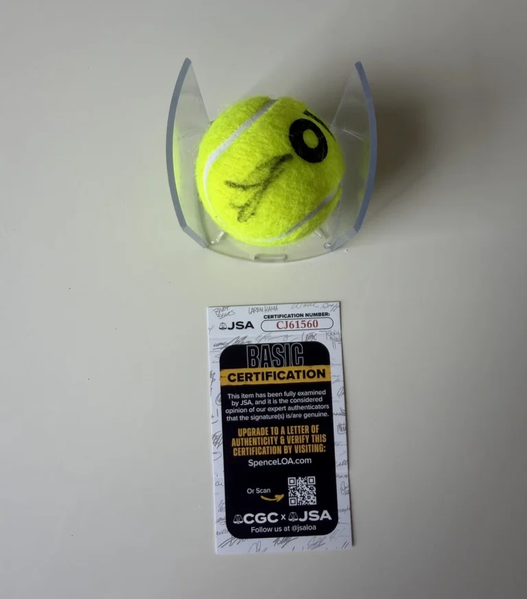 Jannik Sinner Autographed Australian Open Tennis Ball Star JSA COA