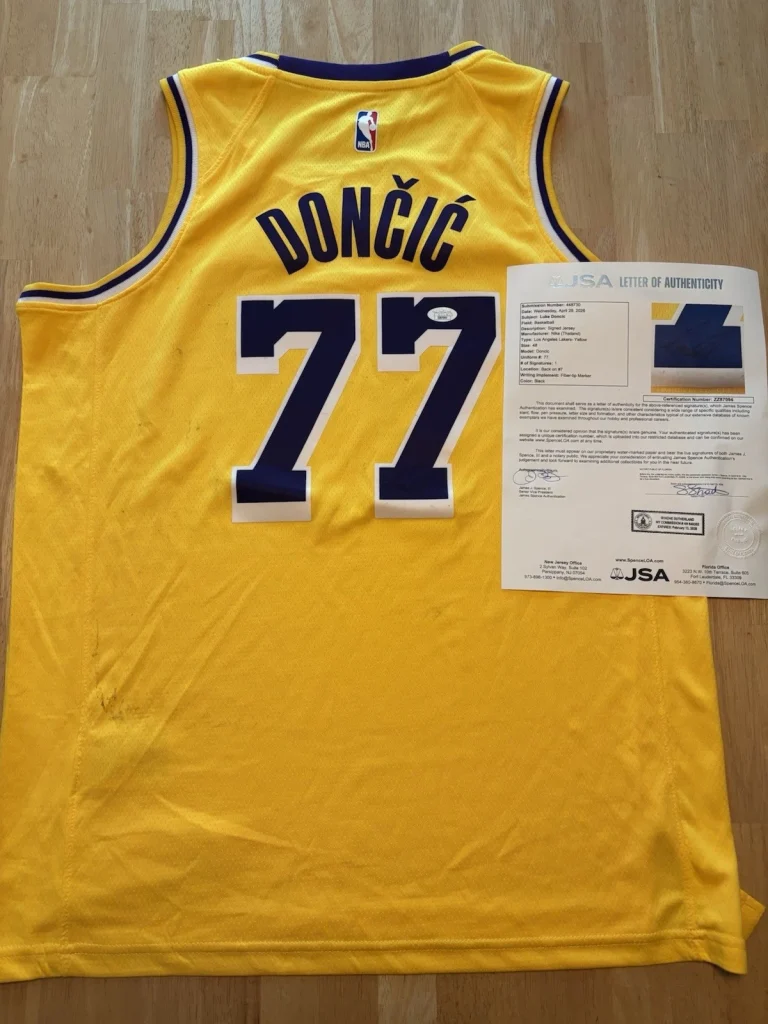 Luka Doncic Signed  Autographed Los Angeles Lakers Jersey. JSA Loa