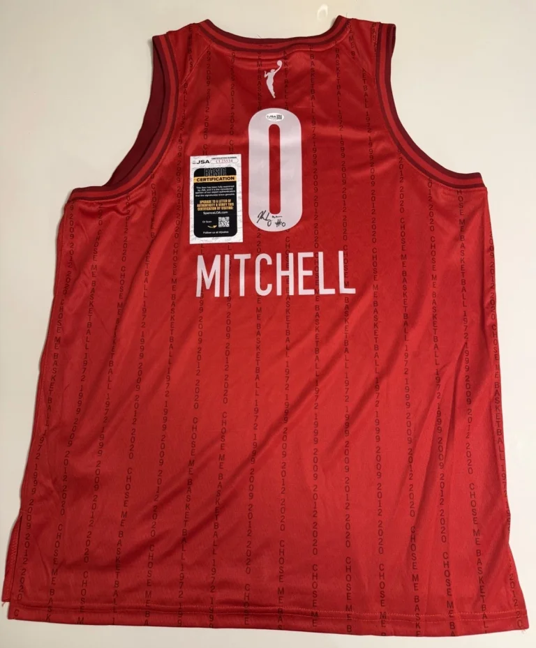 Kelsey Mitchell Indiana Fever Autographed Jersey JSA COA
