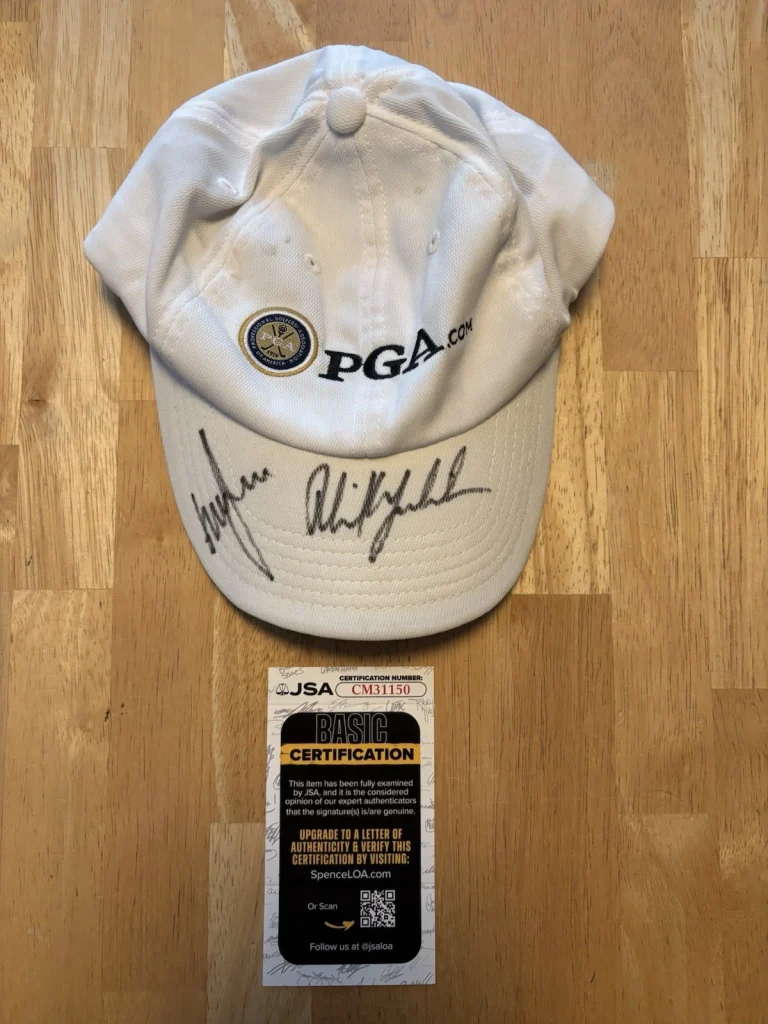 Phil Mickelson Graeme McDowell Dual Signed Autographed PGA Authentic Hat JSA Coa