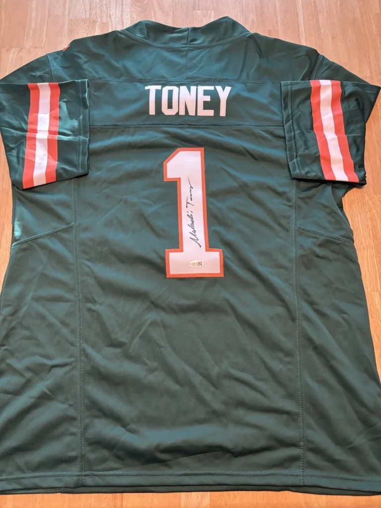 Malachi Toney Signed Autographed Miami Hurricanes Jersey FULL NAME AUTO. JSA Coa