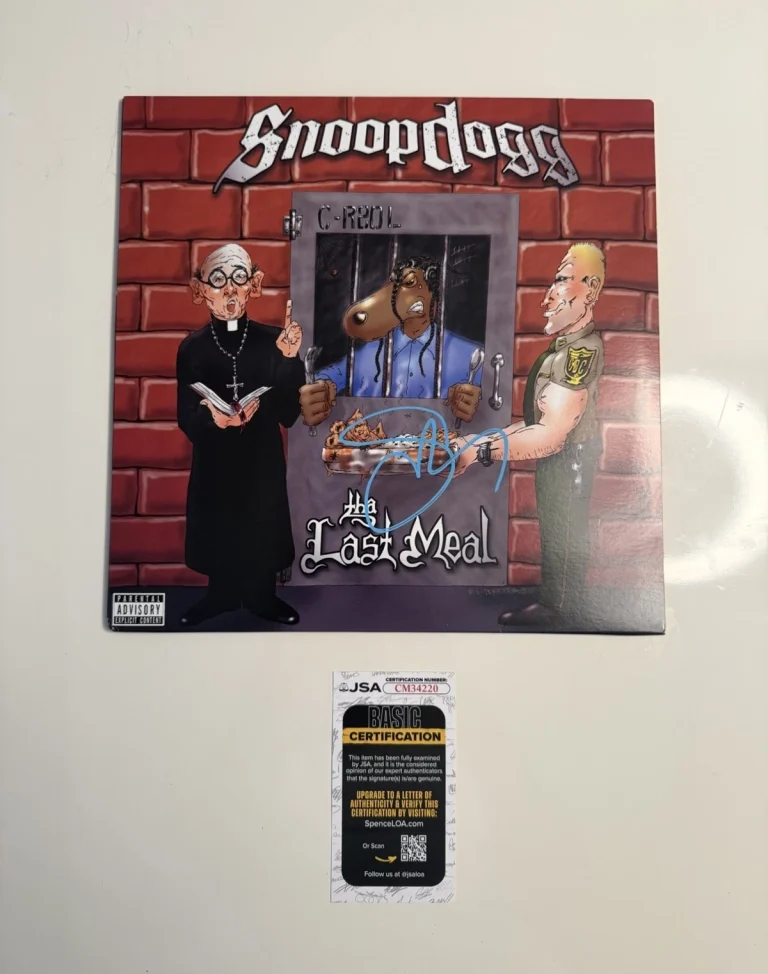 Snoop Dogg Rapper Autographed The Last Meal Vinyl Record Death Row JSA COA