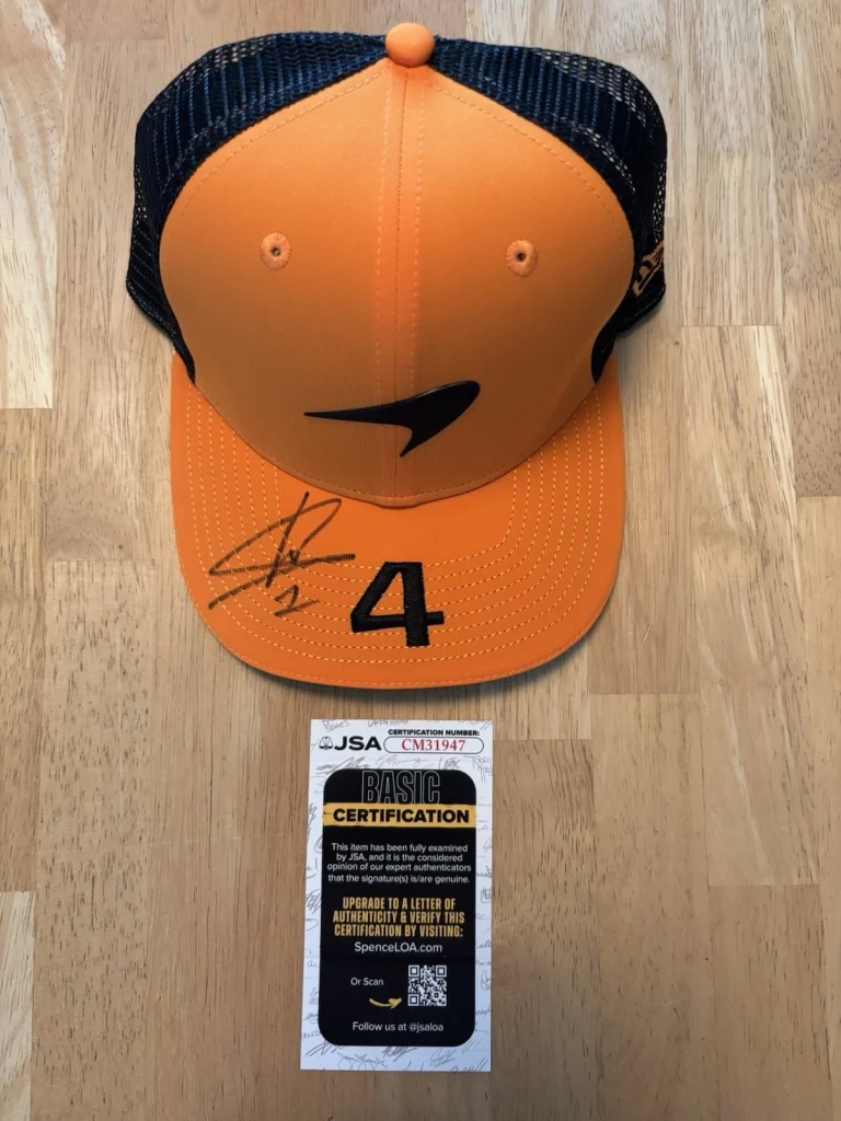 Lando Norris Autographed Signed Authentic  Formula 1  McLaren Hat.  JSA COA