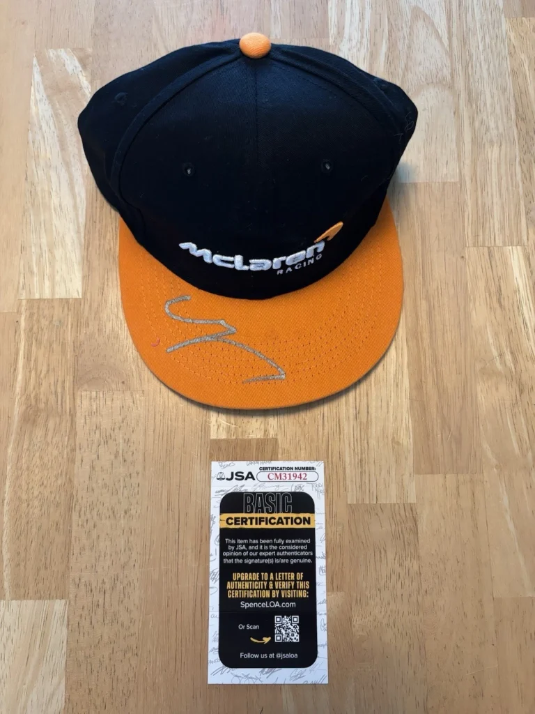 Oscar Piastri McLaren Autographed Formula 1 Hat F1 Star. JSA Coa