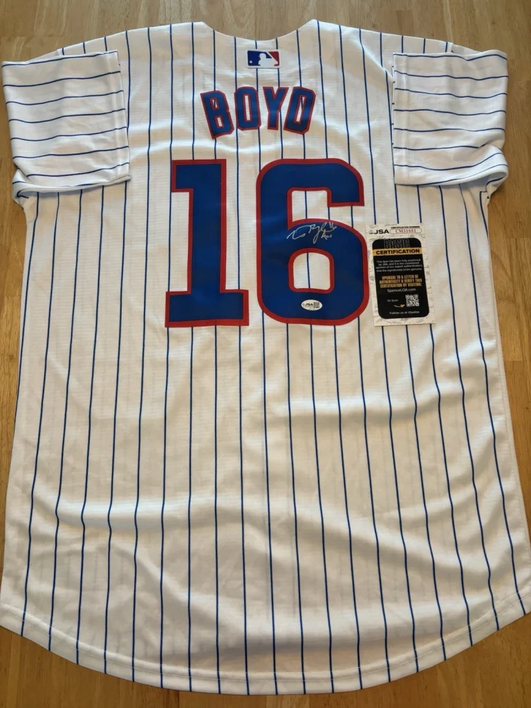 Matthew Boyd Signed Autographed Chicago Cubs Jersey. JSA Coa. Rare