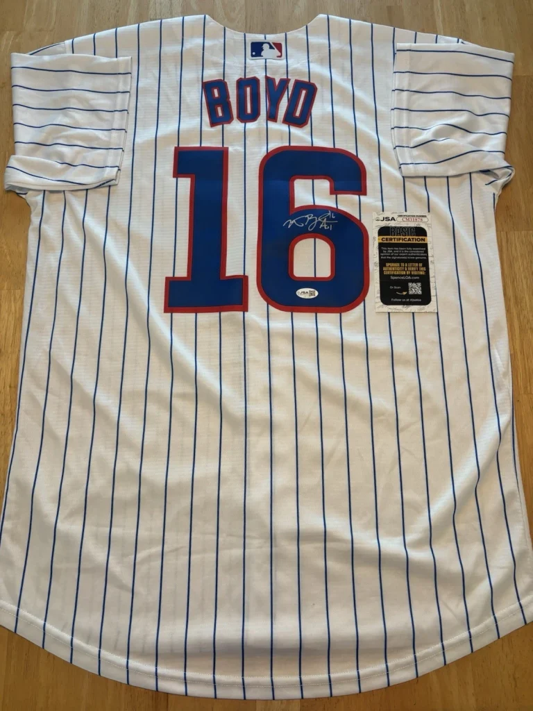 Matthew Boyd Signed Autographed Chicago Cubs Jersey. JSA Coa. Rare