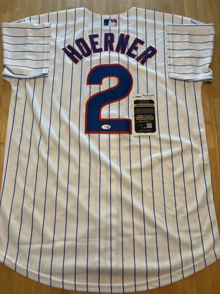 NICO HOERNER Chicago Cubs Signed Autographed Jersey. Jsa Coa