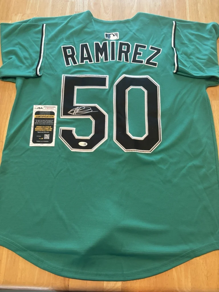Agustin Ramirez Signed Autographed Miami Marlins City Edition Jersey. Jsa Coa